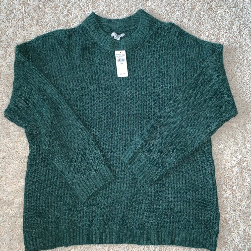 AE Ribbed Mock Neck Soft Sweater NWT